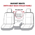 Picture of Covercraft 21-24 Ford Bronco Polycotton SeatSaver Custom Front Row Seat Covers - Grey