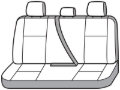 Picture of Covercraft 19-24 Dodge RAM 2500 Carhartt PrecisionFit Custom Second Row Seat Covers - Gravel
