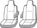 Picture of Covercraft 00-05 Ford Excursion Carhartt PrecisionFit Custom Front Row Seat Covers - Gravel