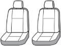 Picture of Covercraft 21-24 Ford Bronco Polycotton SeatSaver Custom Front Row Seat Covers - Wet Sand