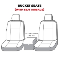 Picture of Covercraft 19-20 Ford F150 Waterproof Polyester SeatSaver Custom Front Row Seat Covers - Taupe