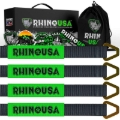 Picture of Rhino USA Axle Tie Down Straps (4-Pack) 2In X 38In - Black