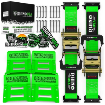 Picture of Rhino USA Utv Wheel Chock Tie-Down Kit (2-Wheel Kit) (Green)