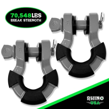Picture of Rhino USA 8T Super Shackle 2-Pack (Gray)
