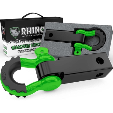 Picture of Rhino USA Shackle Hitch Receiver W/ D-Ring (Green)