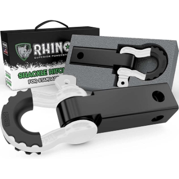 Picture of Rhino USA Shackle Hitch Receiver W/ D-Ring (White)