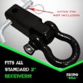Picture of Rhino USA Shackle Hitch Receiver W/ D-Ring (Black)