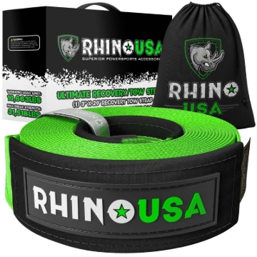 Picture of Rhino USA Recovery Tow Strap 3Inx30Ft (Green)