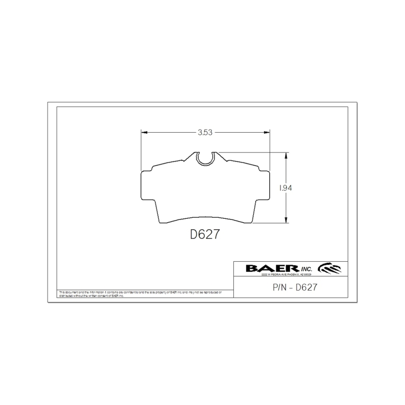 Picture of Baer Brakes BAE Replacement Pads Rear Brake Pads - D0627R
