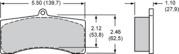 Picture of Wilwood WIL Upgraded Pads Brake Pads - 15J-10004K