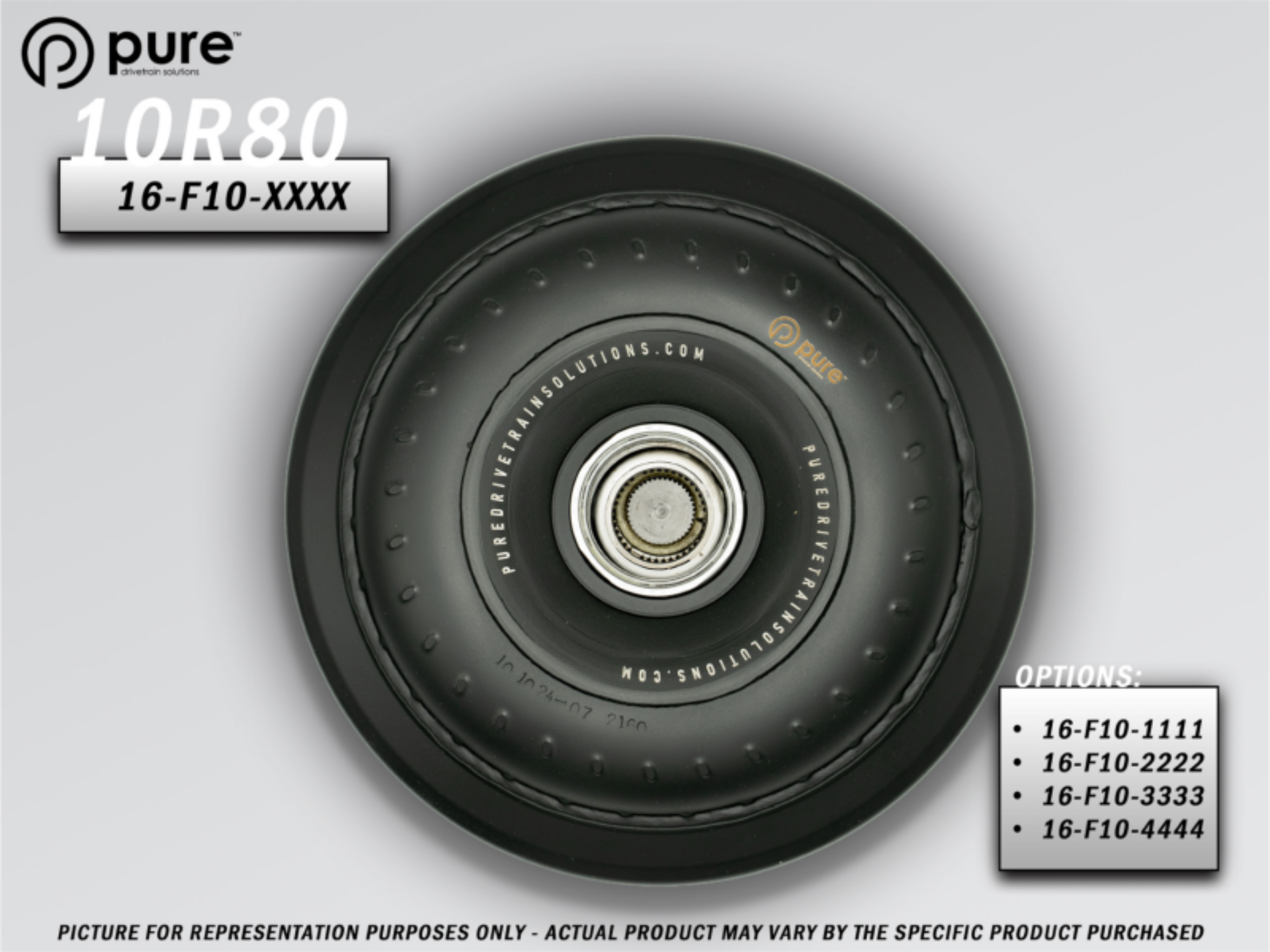 Picture of Pure Drivetrain Solutions PDS Billet Race Torque Converter - 16-F10-2222