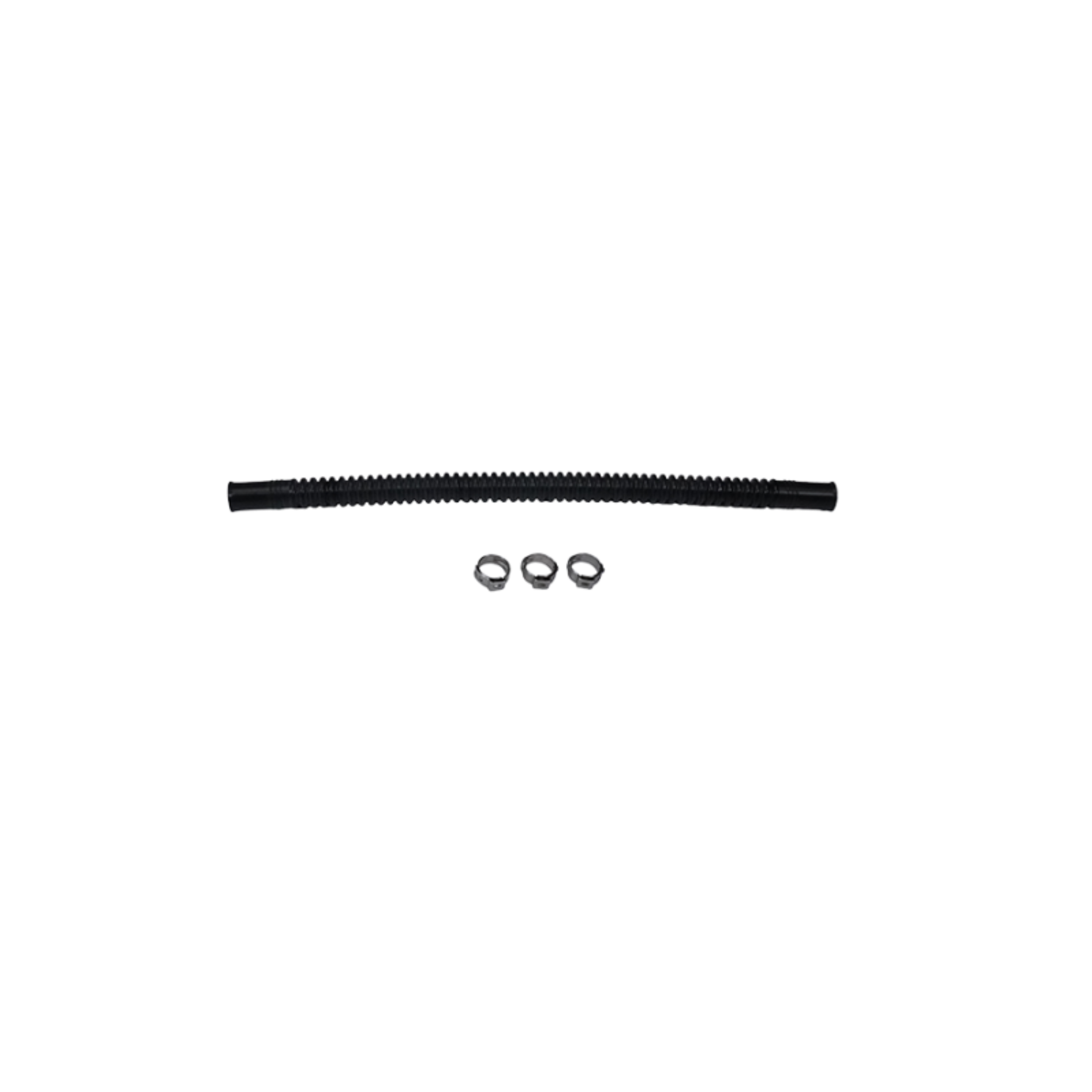 Picture of DeatschWerks Convoluted Tubing 250mm Length x 10mm ID Side 1 x 10mm ID Side 2 - Black