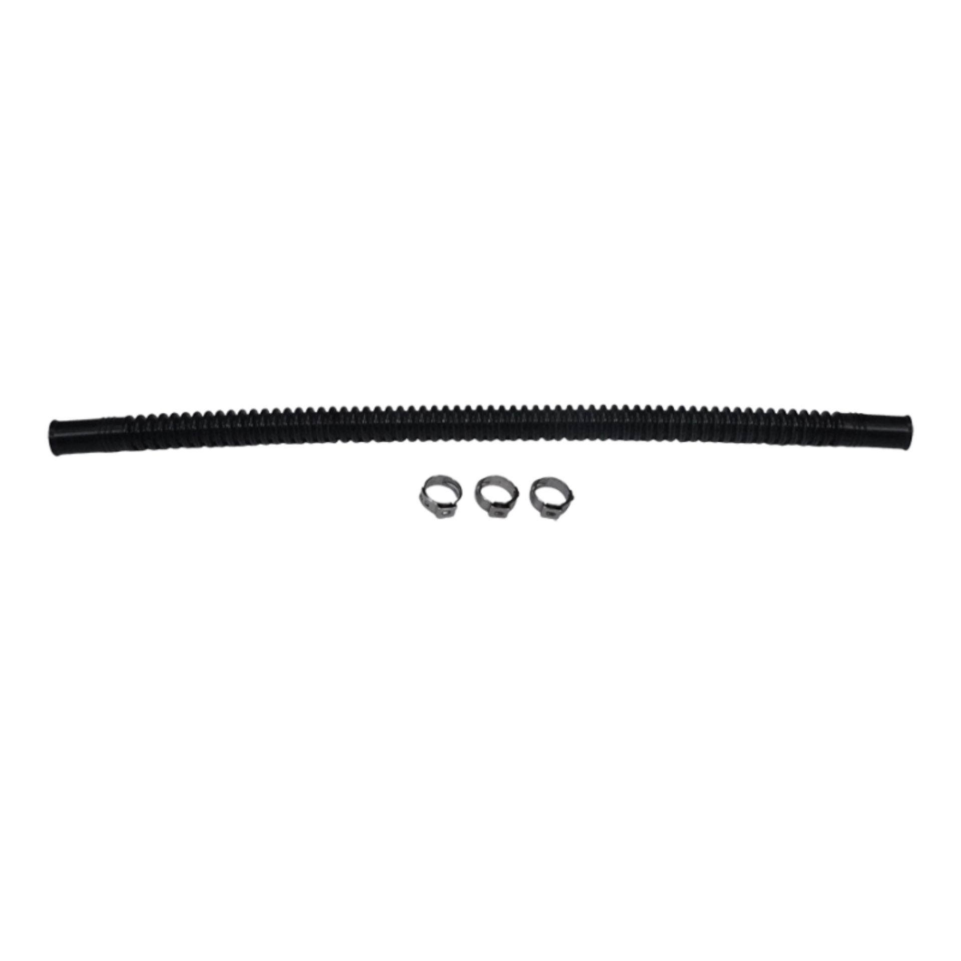 Picture of DeatschWerks Convoluted Tubing 300mm Length x 10mm ID Side 1 x 10mm ID Side 2 - Black