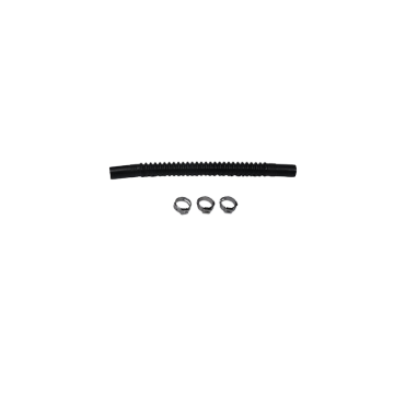 Picture of DeatschWerks Convoluted Tubing 150mm Length x 8mm ID Side 1 x 8mm ID Side 2 - Black
