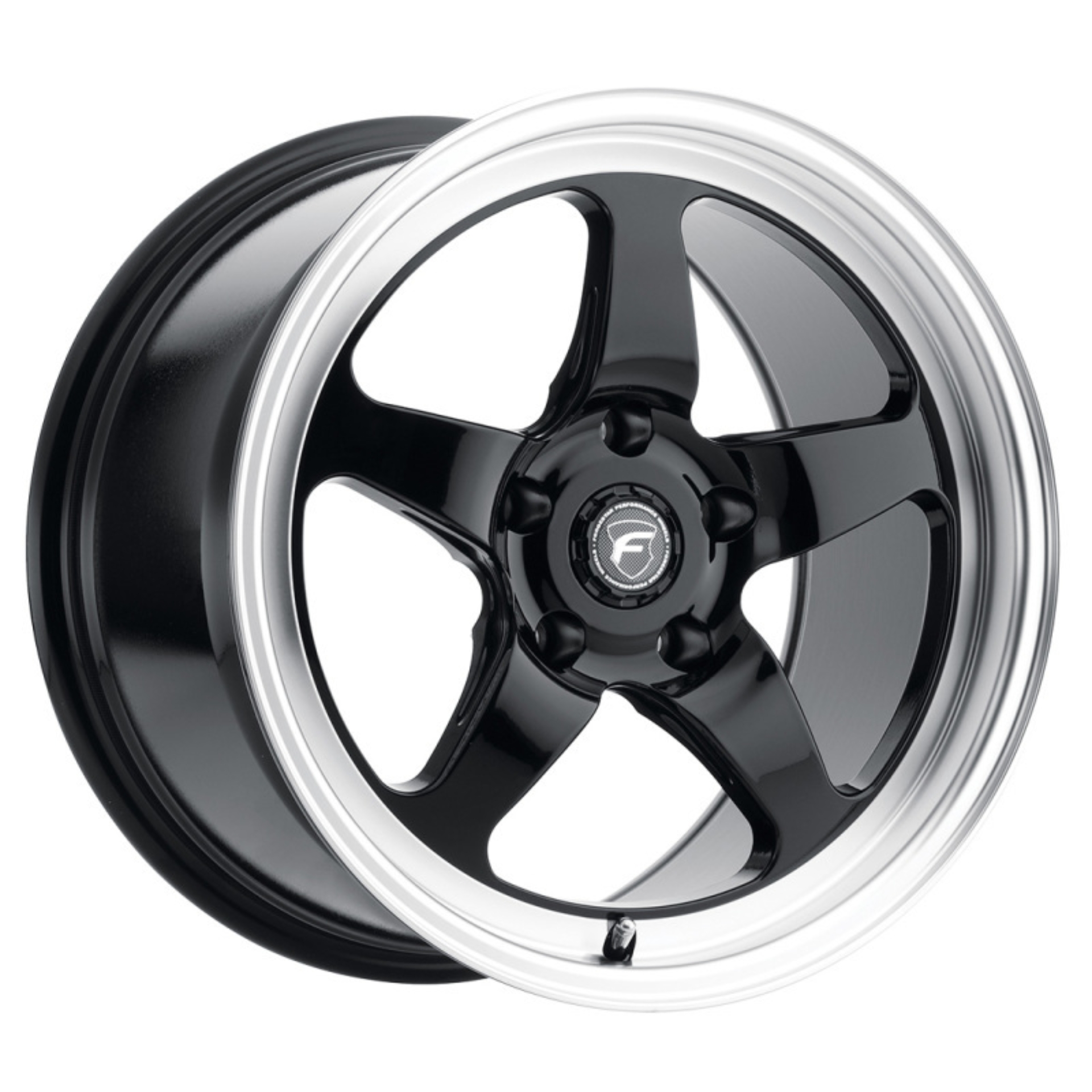Picture of Forgestar D5 Drag 18x5 / 5x120.65 BS / ET-10 / 2.6 Gloss BLK / Diamond Lip 78.1 Bore