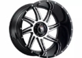 Picture of American Truxx AT162 Vortex 22x12 / 6x135 BP / -44mm Offset / 87.1mm Hub Gloss Black Machined Wheel