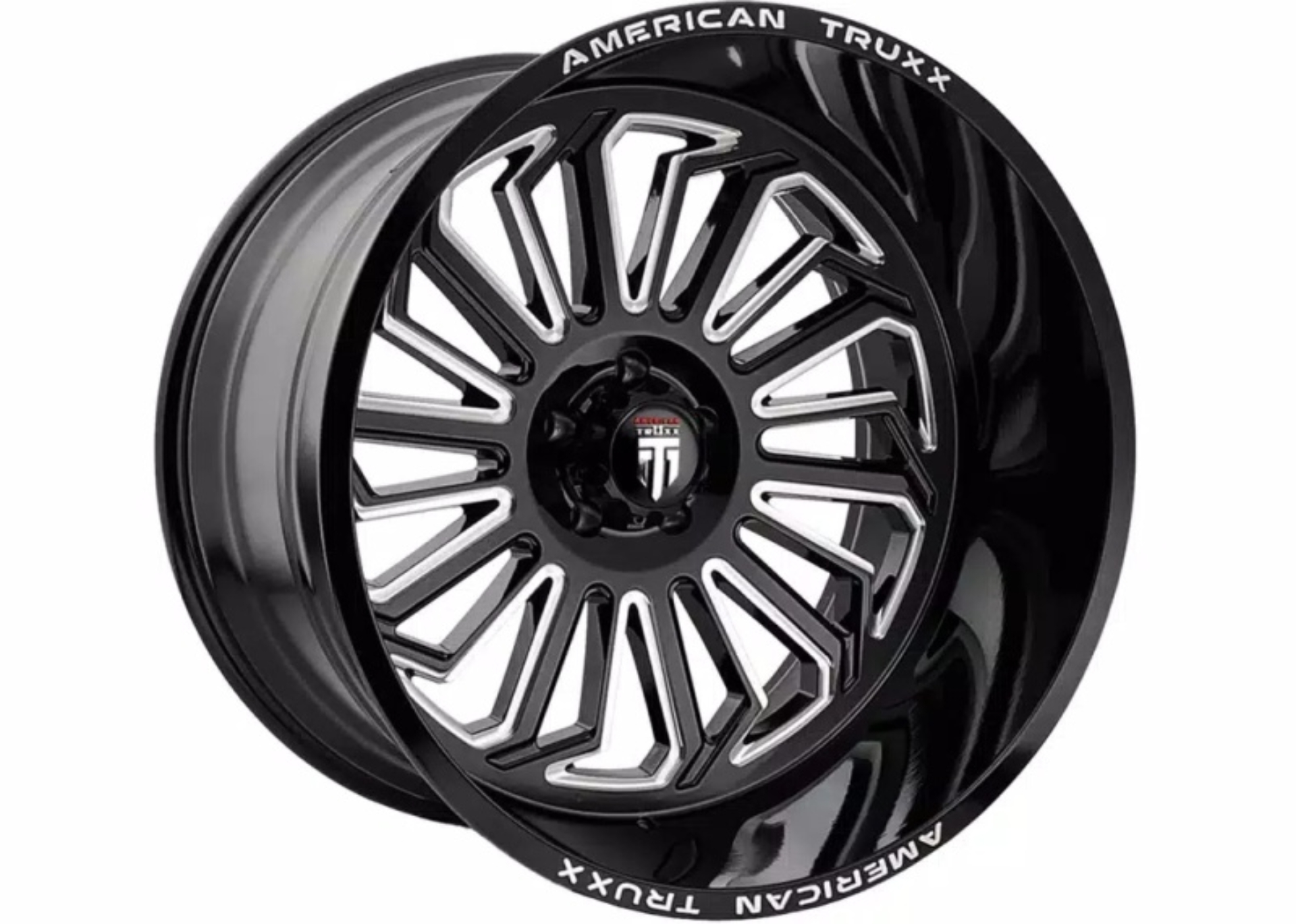 Picture of American Truxx AT1916 Butcher 22x12 / 8x170 BP / -51mm Offset / 125.2mm Hub Gloss Black Milled Wheel