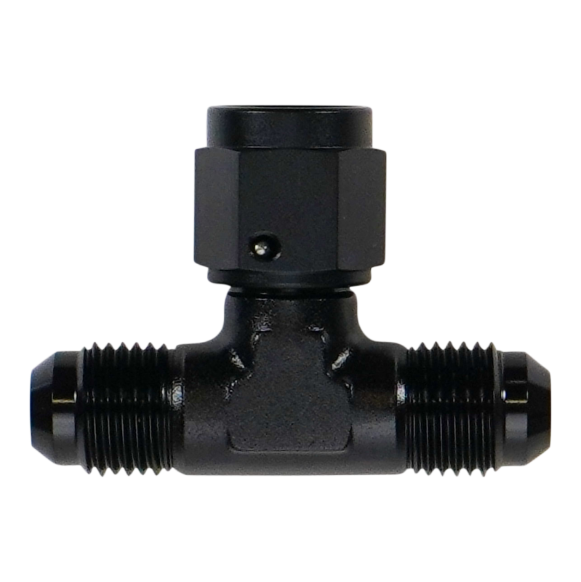 Picture of DeatschWerks 6AN Male Flare to Female Flare Swivel Tee on 90