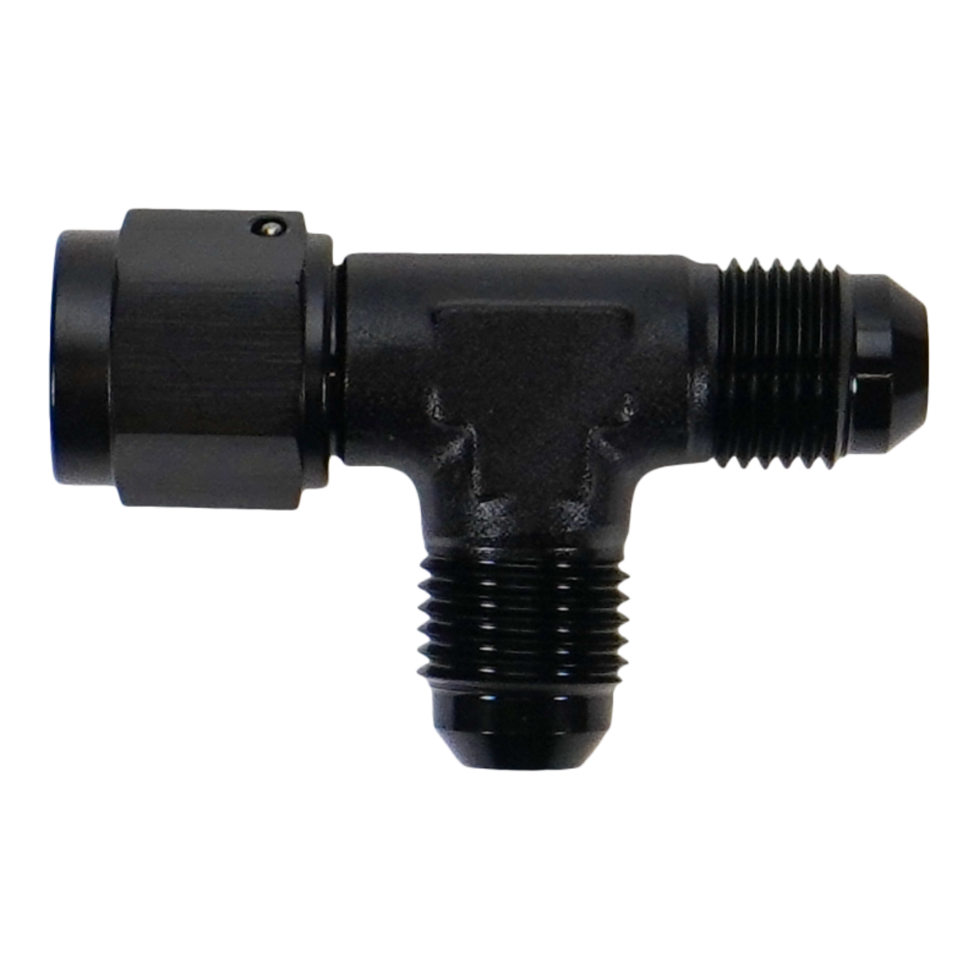 Picture of DeatschWerks 6AN Male Flare to Female Flare Swivel Tee on Straight