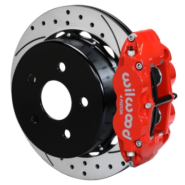 Picture of Wilwood 20-21 Jeep Gladiator Narrow Superlite 4R Rear Brake Kit SRP 13.50in Rotor w/Lines - Red