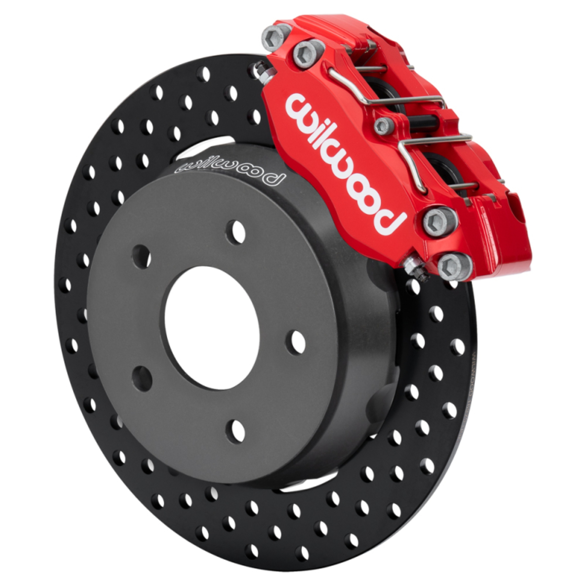 Picture of Wilwood 22-24 Polaris RZR Turbo/ Pro R 5-Lug Front Big Brake Kit - Drilled Rotors Red