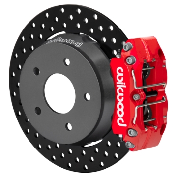 Picture of Wilwood 22-24 Polaris RZR Turbo/ Pro R 5-Lug Rear Big Brake Kit - Slotted Rotors Red